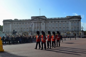 Changing of the guards at Buckingham Palace!